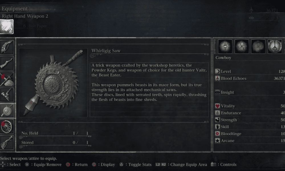 Bloodborne The Old Hunters How to Get the Whirligig Saw