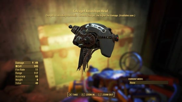 Fallout 4 Automatron How To Get The Assaultron Head Weapon