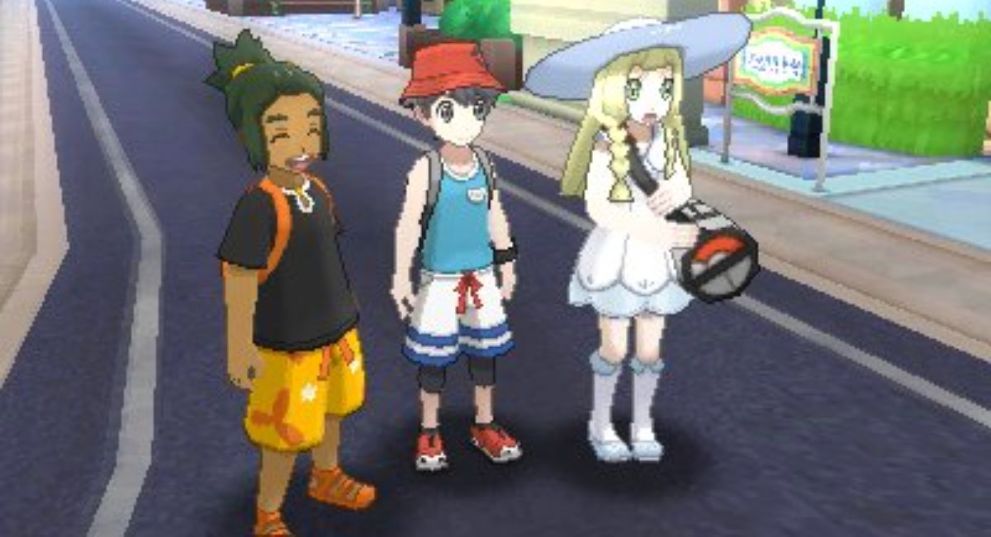 Hau, Sun, and Lilly in Pokemon Sun/Moon