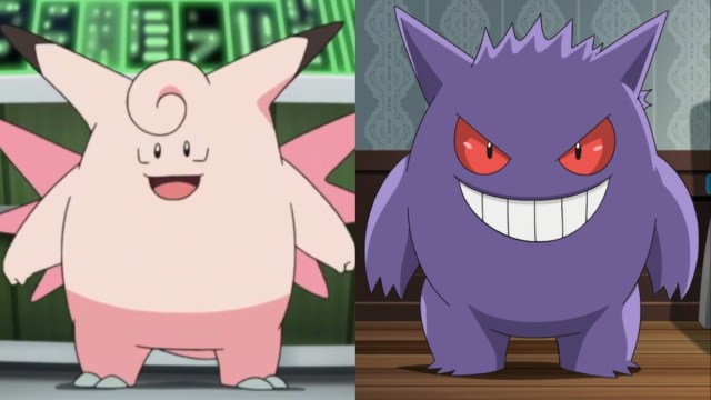 Gengar and Clefable comparison