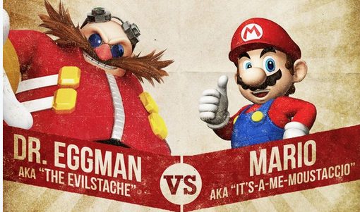 Movember Mario vs Eggman
