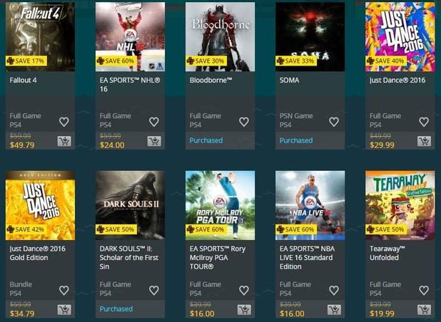 best games ps4 holiday sale