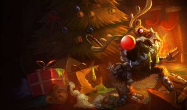 Reindeer Kog'Maw christmas lol skin