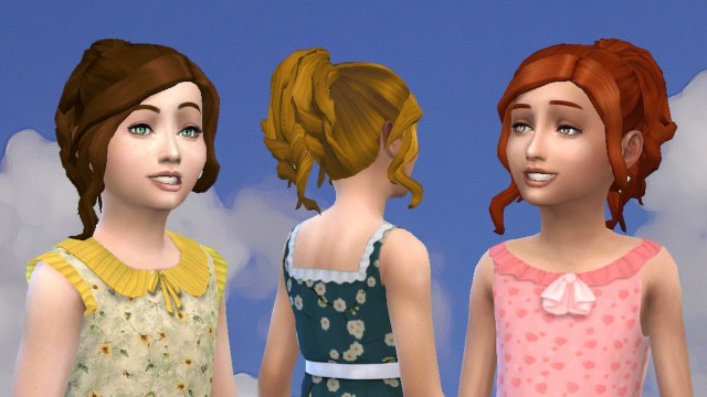 Cute Curly Ponytail Hair Mod in Sims 4