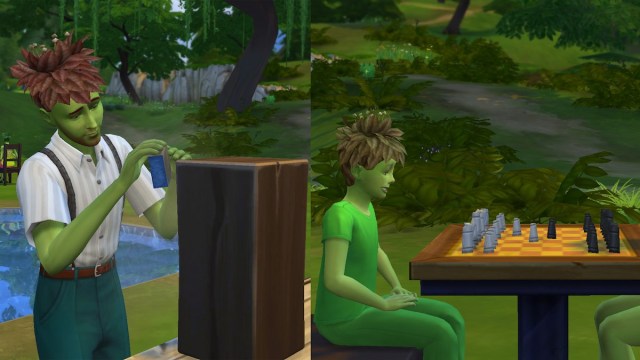 Plantsim hair in Sims 4