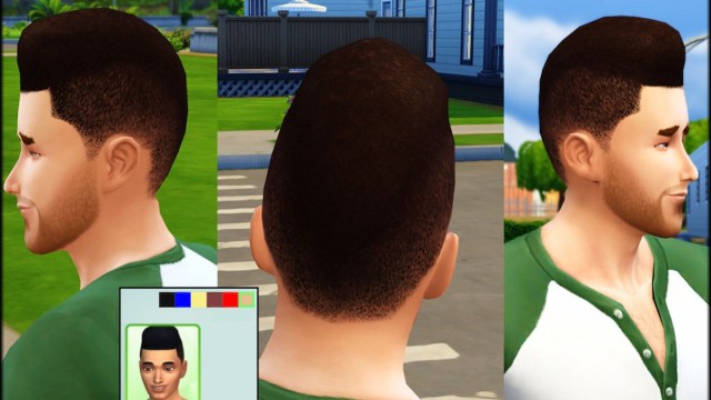 Higher Flattops Male Hair in Sims 4