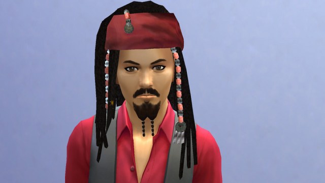 Jack Sparrow Hair Mod in Sims 4