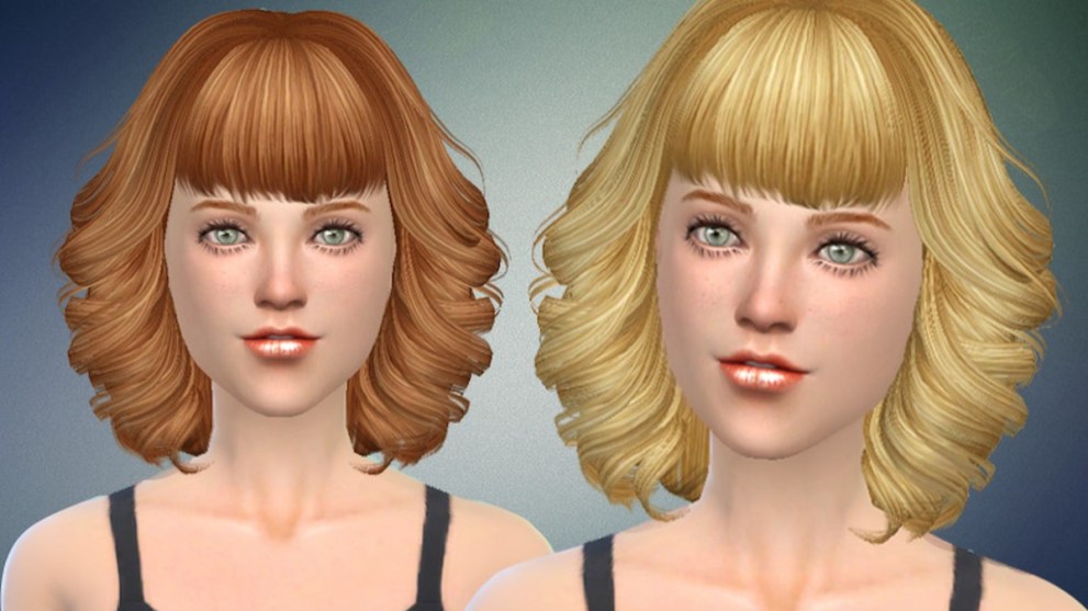 Short and curly hair Sims 4 mod