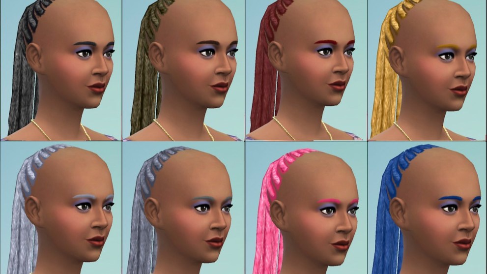 Stevie Wonder Hair Mod in Sims 4