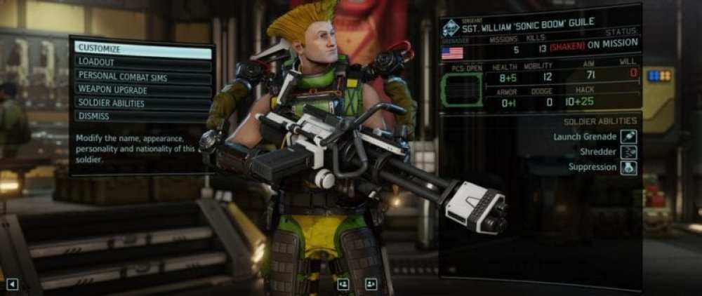 XCOM 2, character creation, Guile, Street Fighter