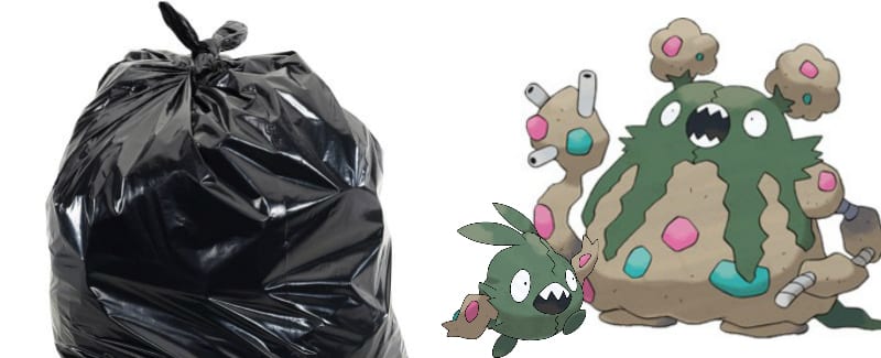 Pokémon, Trubbish, Garbador, trash, garbage, rubbish