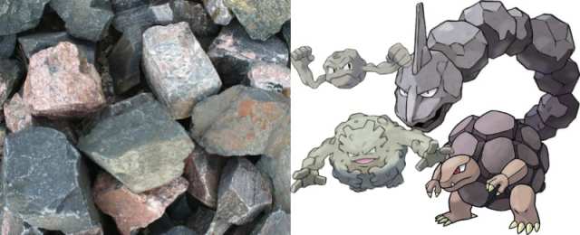 Pokémon, Geodude, Graveler, Golem, Onix, rocks