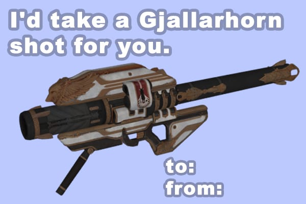 Destiny, Valentine's Day, Cards, Gifts, Cryptarch, Engrams, Bungie, Activision, The Taken King