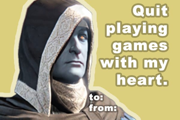 Destiny, Valentine's Day, Cards, Gifts, Cryptarch, Engrams, Bungie, Activision, The Taken King