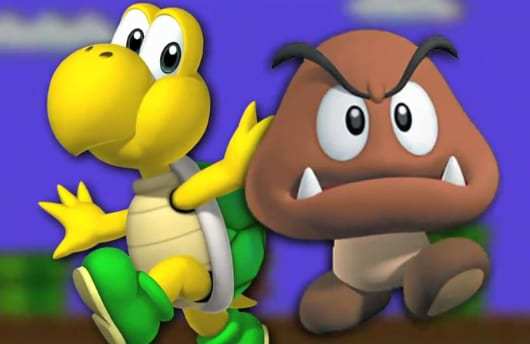 Goomba, Koopa, video game, enemies
