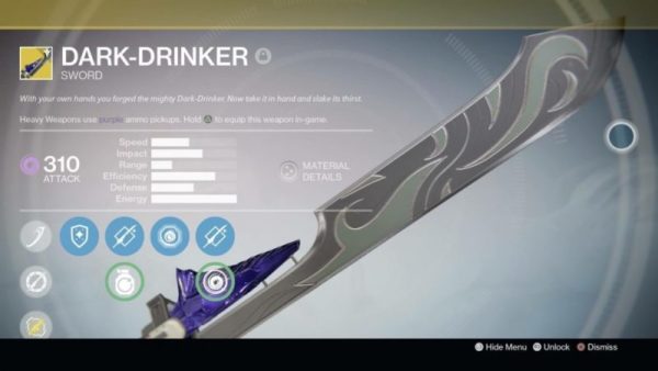 destiny exotic swords dark drinker