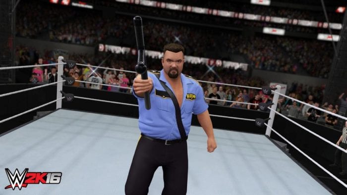 WWE 2K16 how to get weapons pick up use
