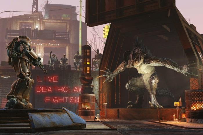 Fallout 4 Wasteland Workshop, DLC, arena, fight, creatures