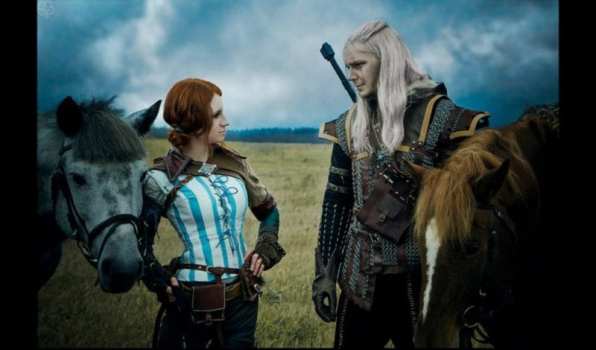 Triss Merigold and Geralt of Rivia