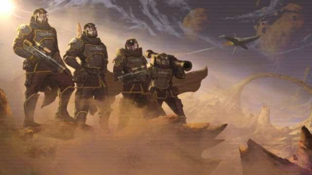 A squad in Helldivers.