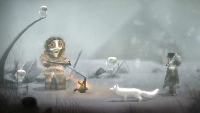 Girl with her fox in Never Alone.
