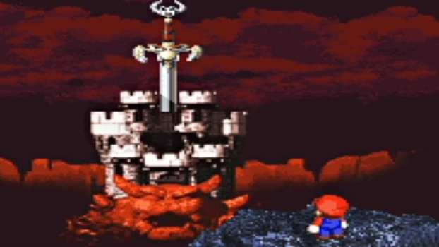Mario goes on an epic RPG adventure on the SNES, brings along Bowser but no Luigi.