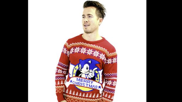 An Ugly Sonic Christmas Sweater