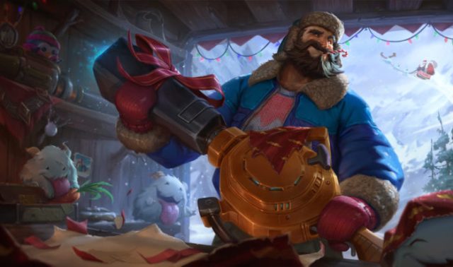 snow day graves league of legends snowdown skin christmas holiday