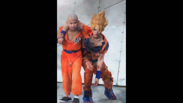 Krillin and Super Saiyan Goku - Dragon Ball Z