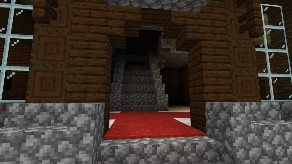 Entrance to Woodland Mansion in Minecraft