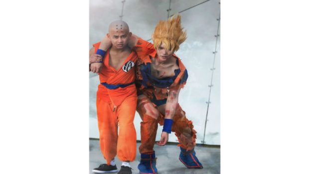 Krillin and Super Saiyan Goku