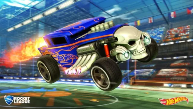 A vehicle from the Rocket League.