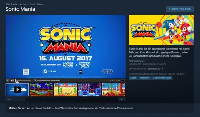 sonic mania, release date