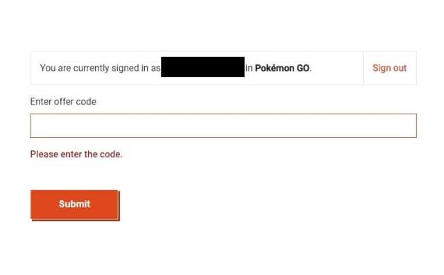 niantic rewards promo code screen, pokemon go