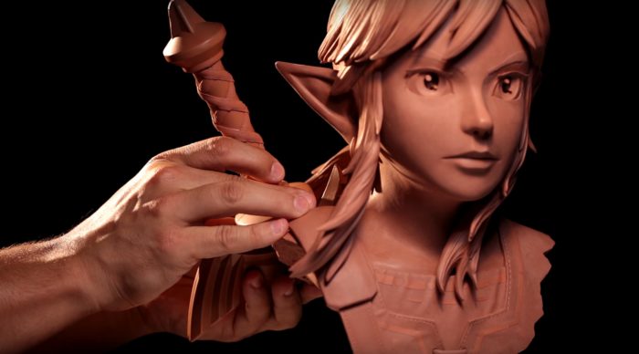 link, breath of the wild, clay, sculpture