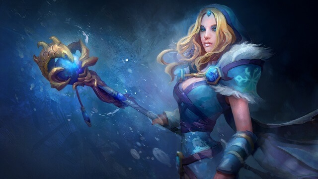 Crystal Maiden from DOTA 2.