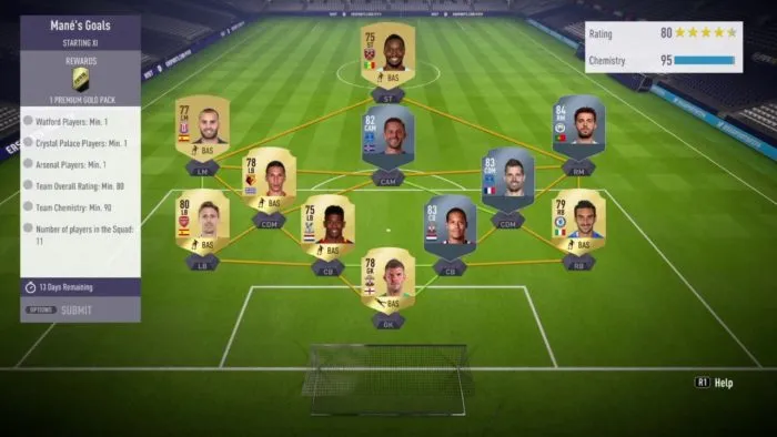 FIFA 18, Squad Building Challenges