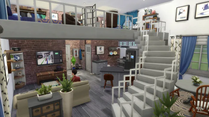 sims 4, loft apartment, house ideas