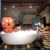 Trover Saves the Universe: Bathtub Guy playing the game