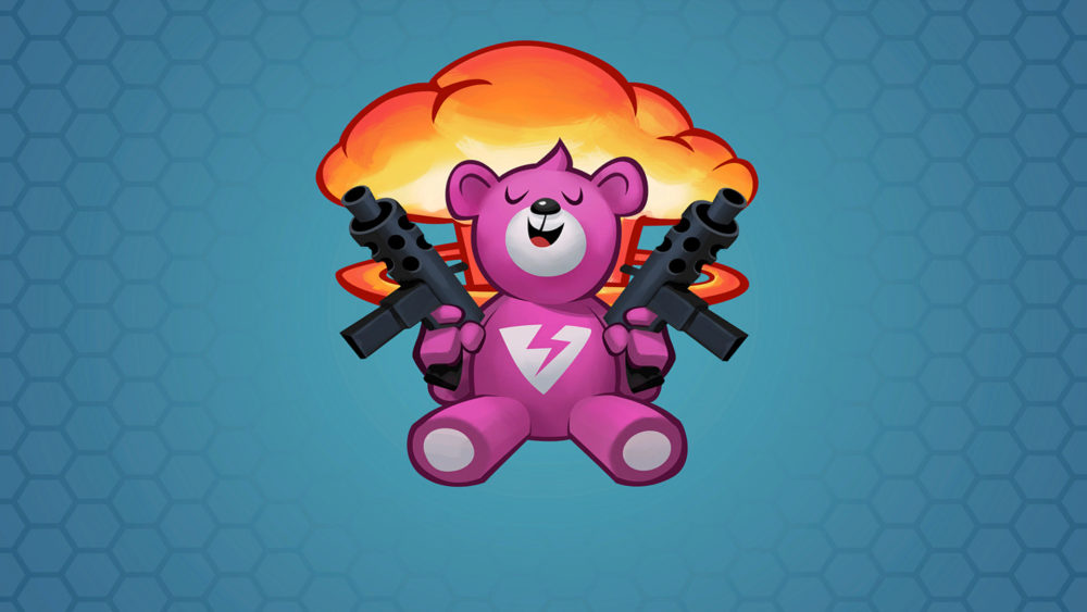 a nice minimalist wallpaper of a terrifying cuddly bear download here - fortnite logo wallpaper