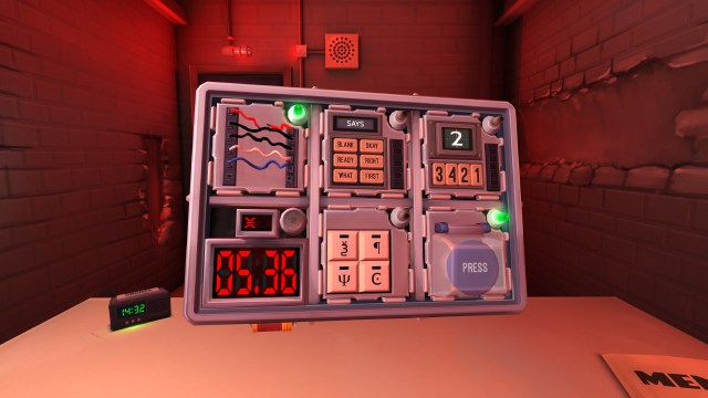 A screenshot from Keep Talking and Nobody Explodes
