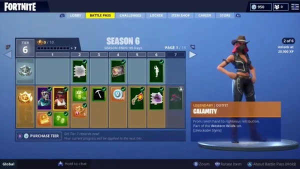 what level 20,000 XP is in Fortnite Season 6