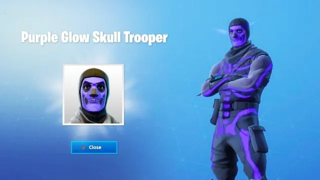 Purple Glow Skull Trooper in Fortnite