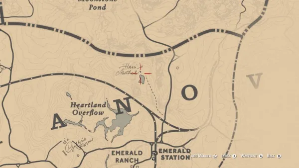 Red Dead Redemption 2 UFO Cabin Map