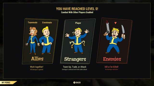 Fallout 76, Pacifist Mode, PVP, how to change
