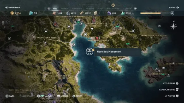 assassin's creed odyssey, all underwater locations, underwater locations