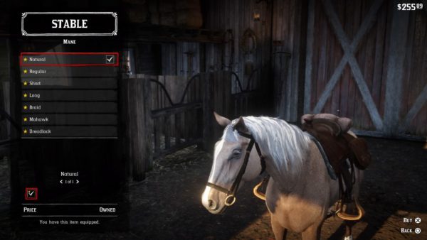 Red Dead Redemption 2, customize horse appearance