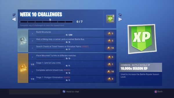 Fortnite week 10 challenges