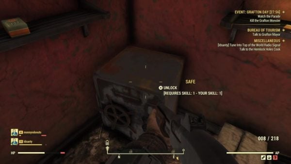 Fallout 76 lockpicking, how to pick locks, lock level