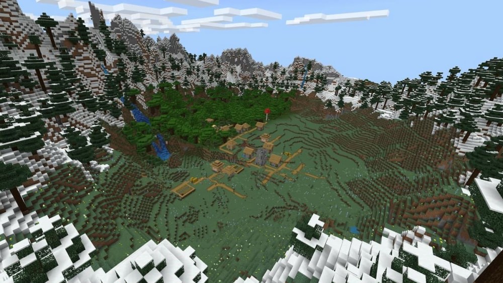 Mountain Village Minecraft Seed